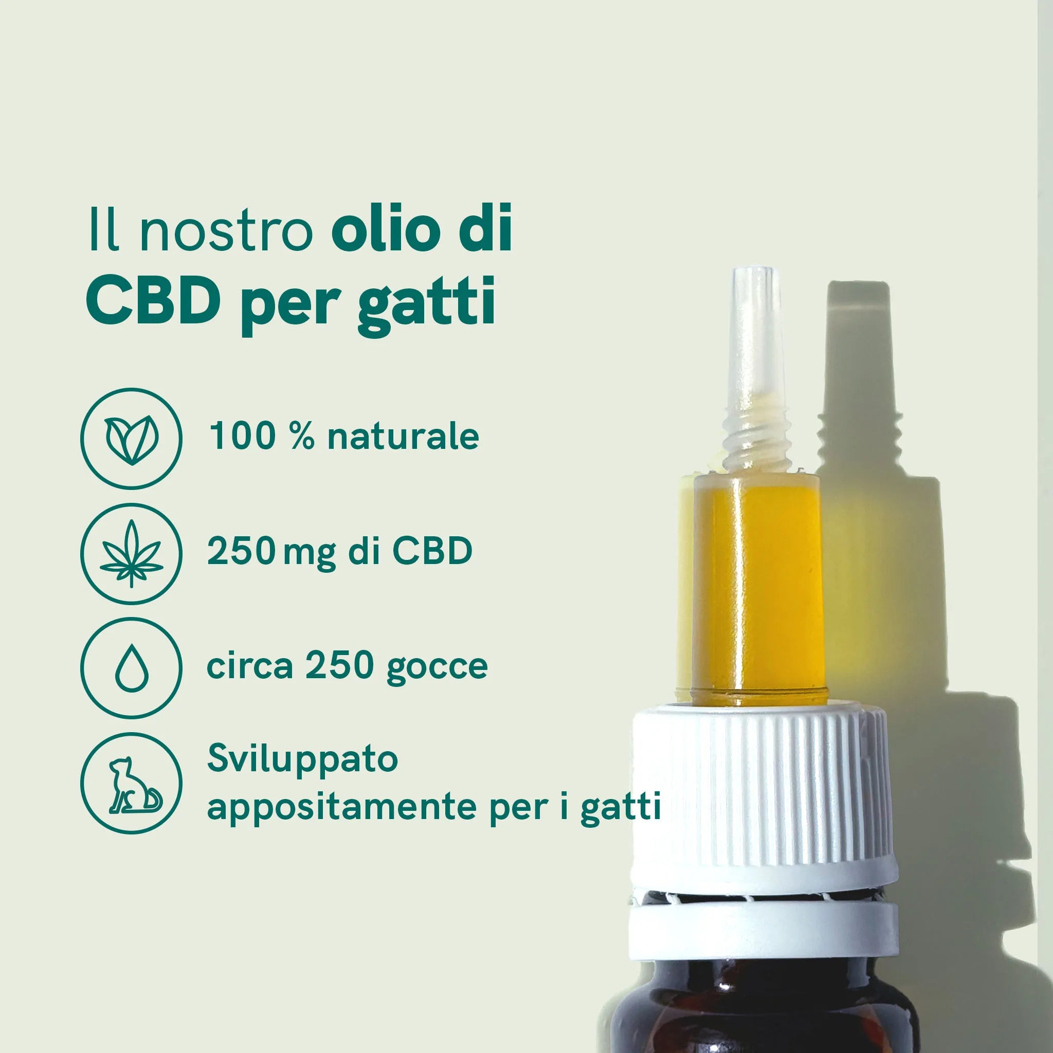 Nordic Oil Plus olio CBD gatti 2,5% 10ml gusto pesce
