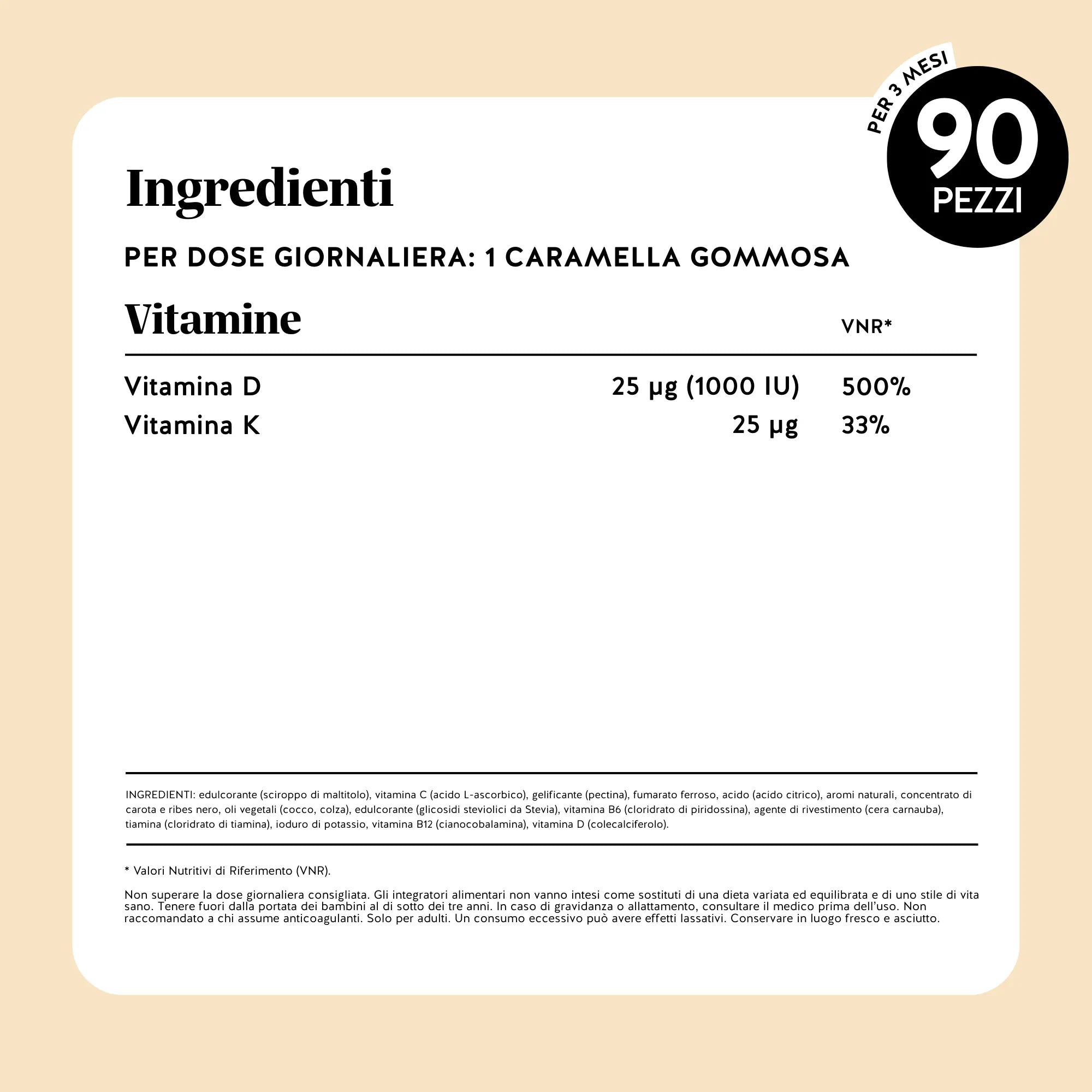 Beauty Bears Hey Sunshine Sun vitamina D3 orsetti 45 giorni limone