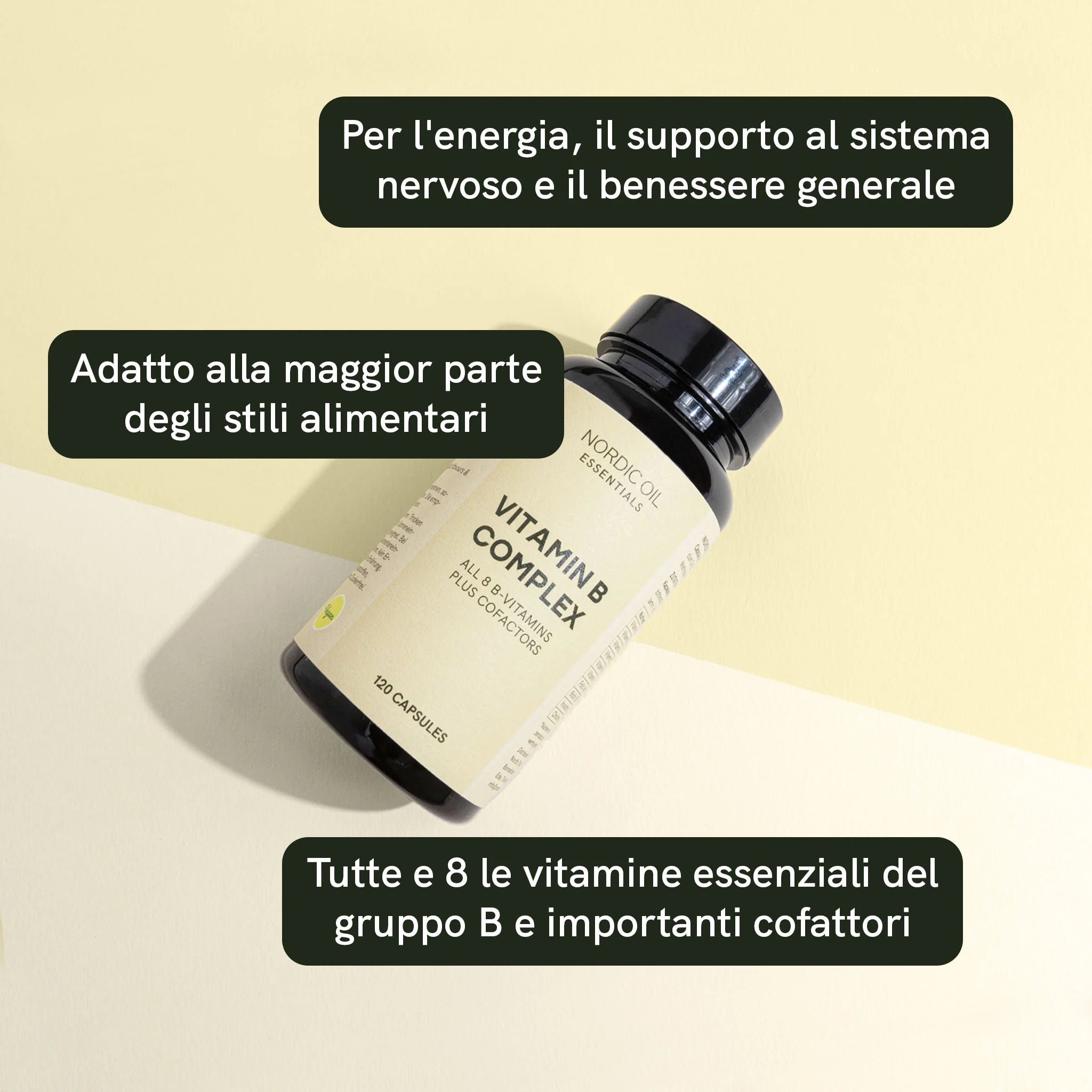 Nordic Oil Complesso Vitamina B capsule energia vegane