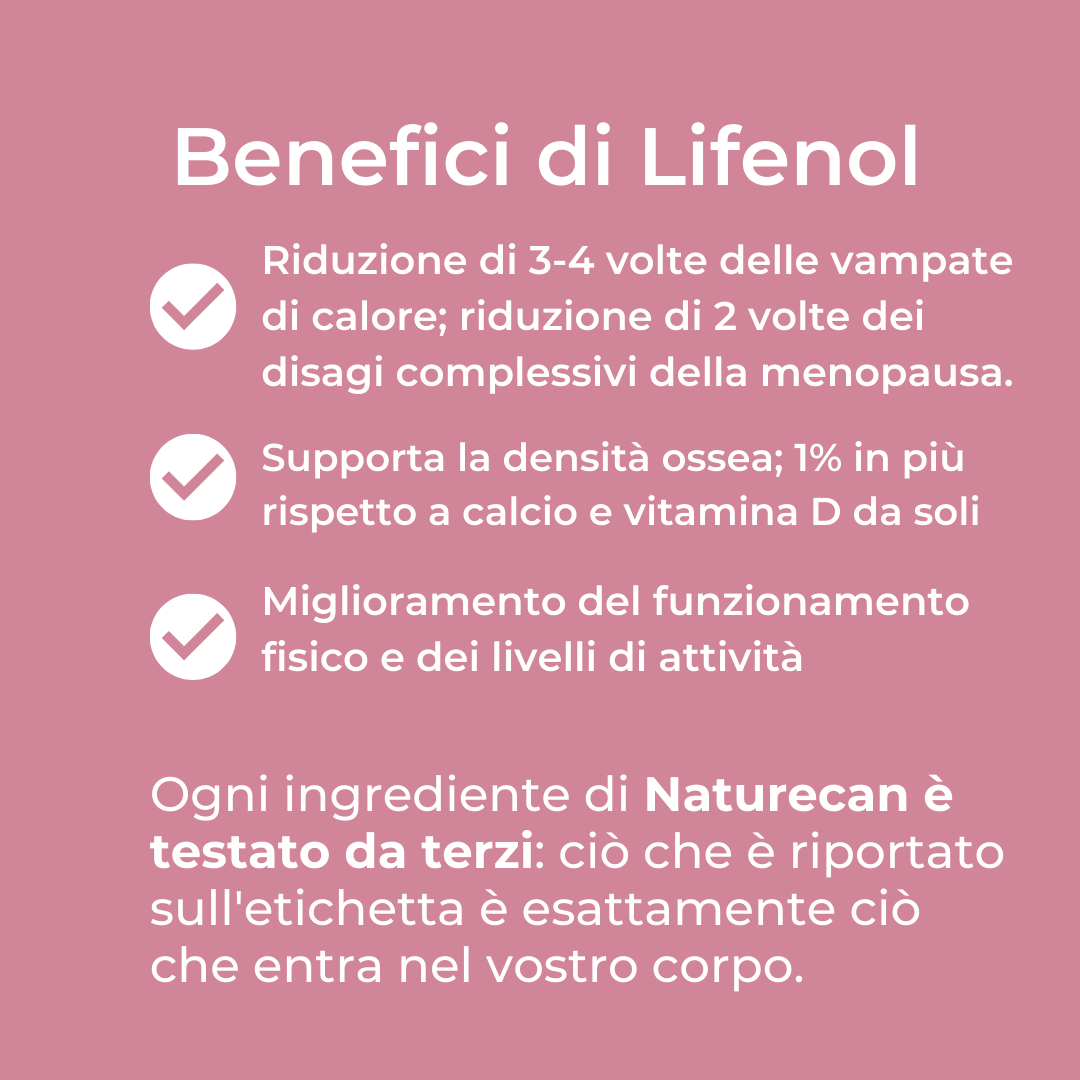 Naturecan Lifenol Capsule Menopausa 85mg 60 capsule vegane