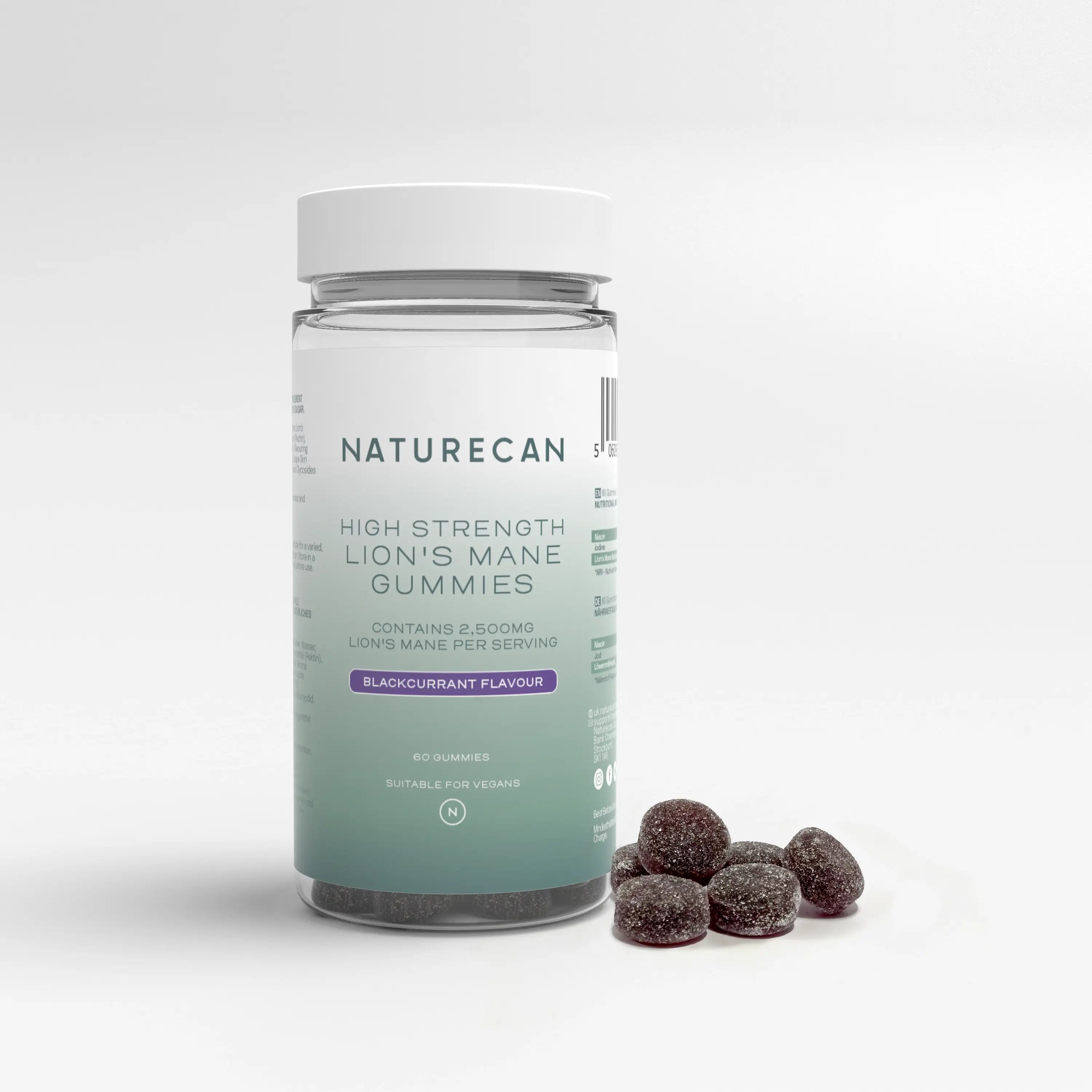 Naturecan Adaptogens Criniera di Leone Gommose 60 Mirtillo Cervello