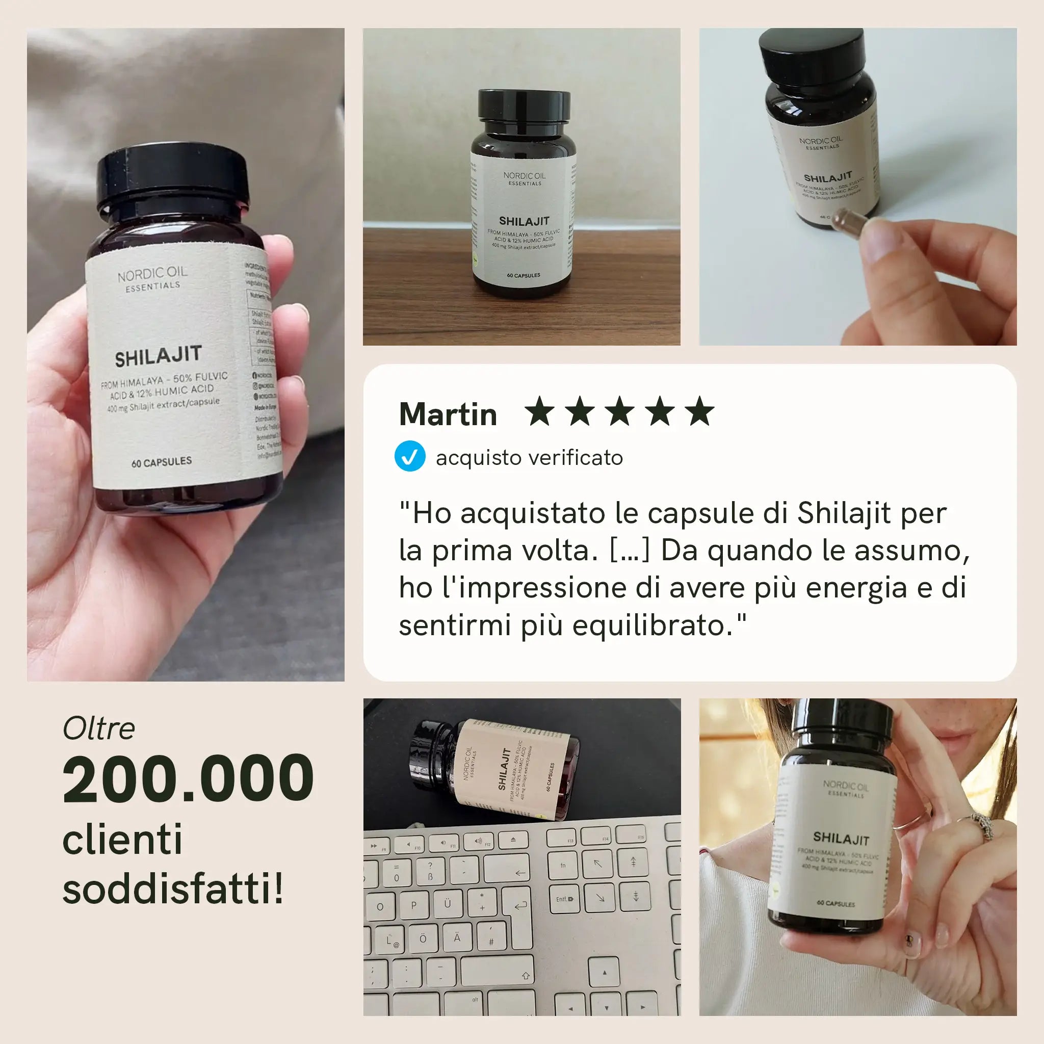 Nordic Oil Shilajit Capsule 500 mg Acido Fulvico