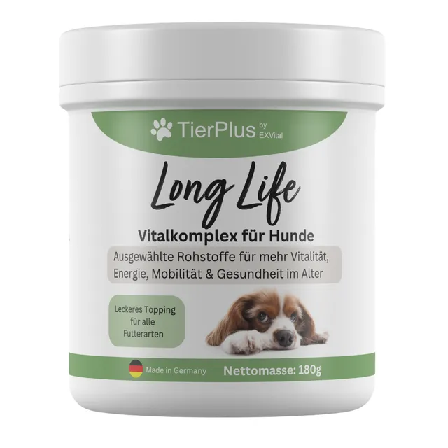 EXVital TierPlus Long Life polvere cani senior omega 3