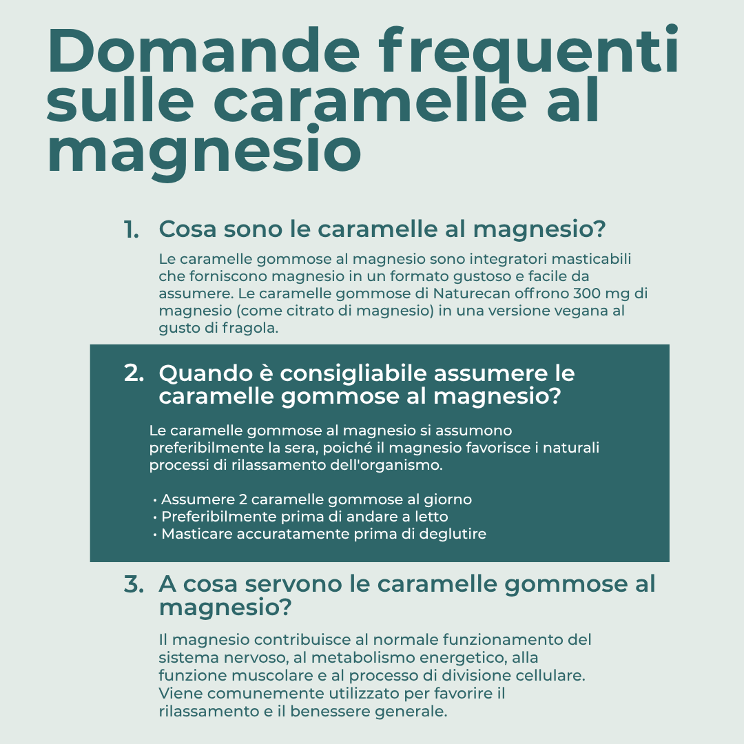 Naturecan Longevity Caramelle Magnesio Fragola 30 Gommose