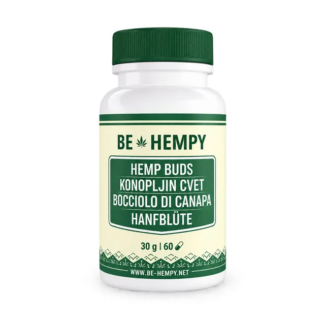 Behempy Hemp Flower CBD flower tops 60 capsule naturali