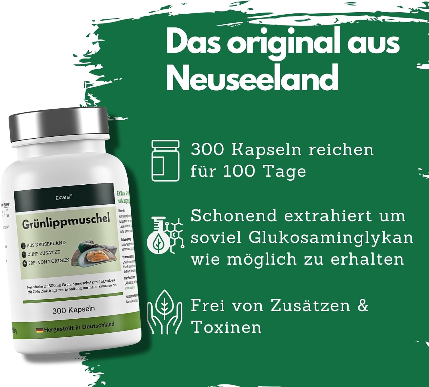 EXVital Cozze Verdi capsule 300 pezzi 500 mg neozelandesi