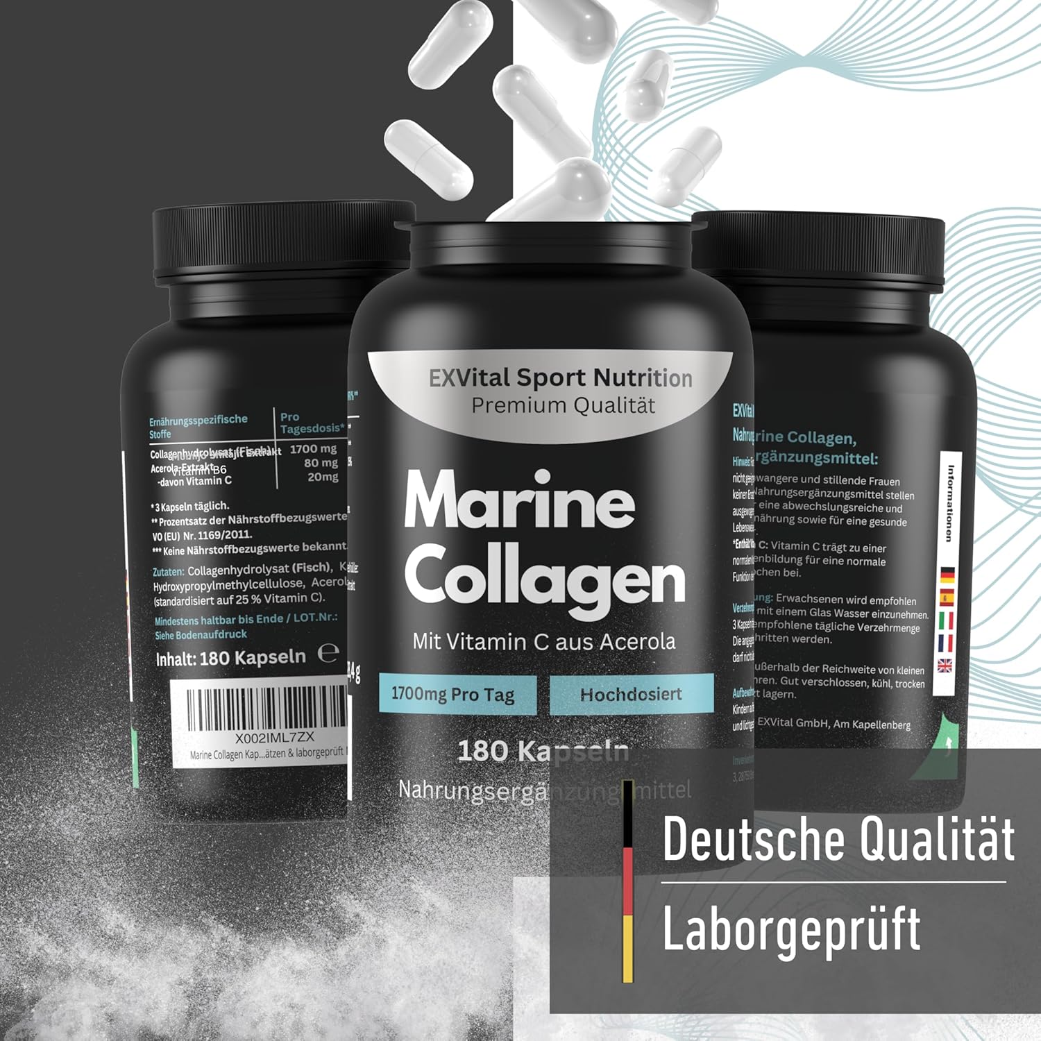 EXVital Kollagen Collagene Marino 1700 mg Capsule