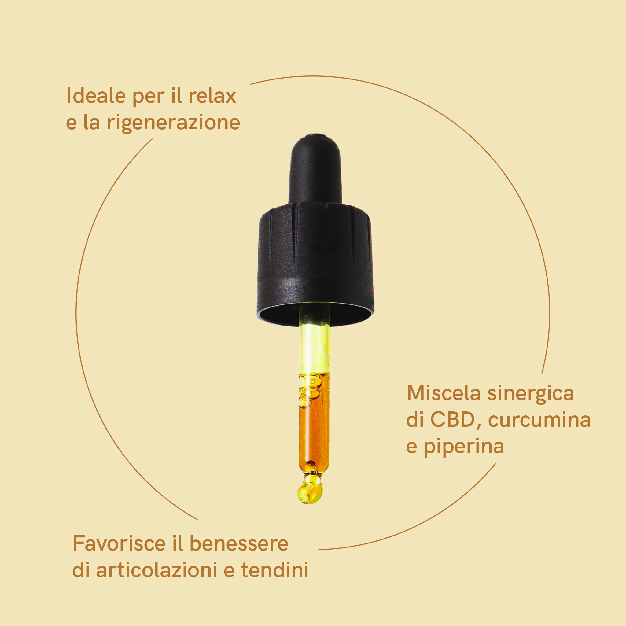 Nordic Oil Olio CBD Curcumina 20% olio 6 mg per goccia