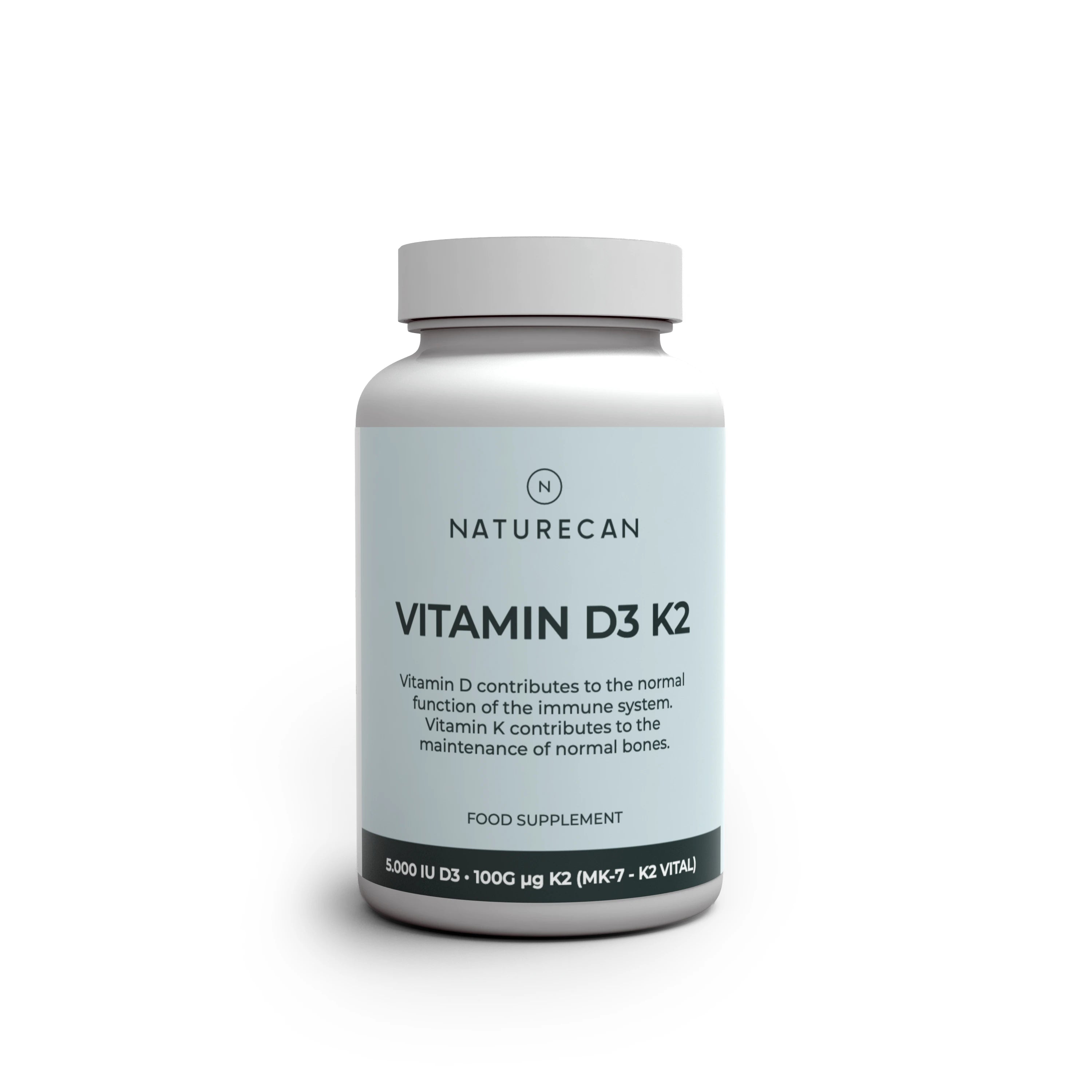 Naturecan D3 K2 vitamine ossa 180 capsule 5000 UI