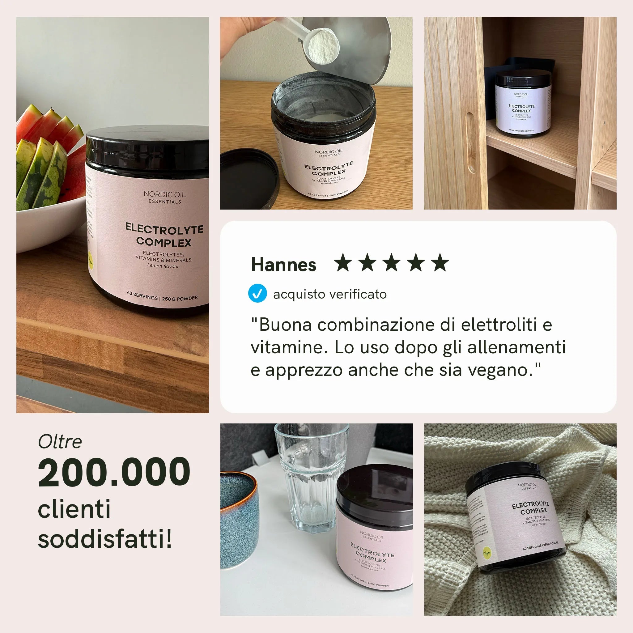Nordic Oil Elettroliti in Polvere Limone 250 g Vegano