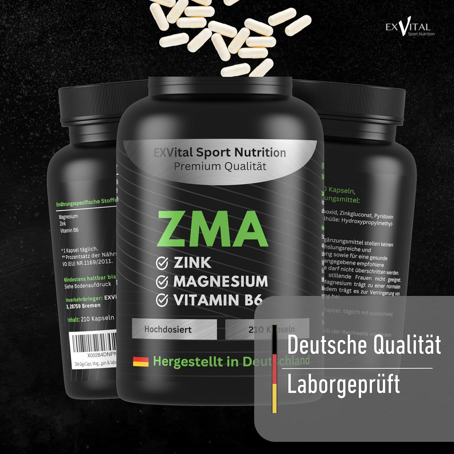 EXVital Sport ZMA 210 capsule magnesio zinco vitamina B6