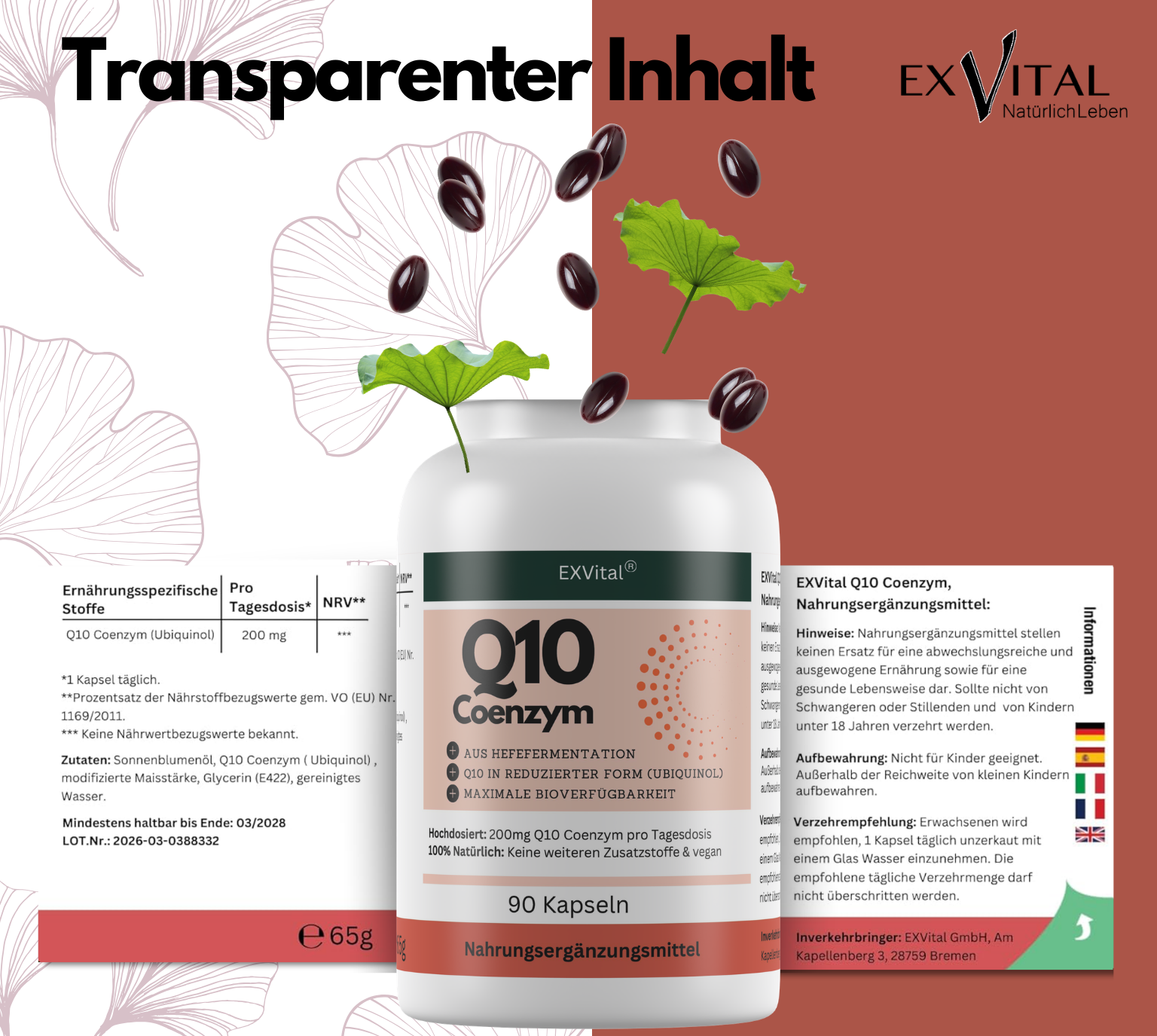 EXVital Q10 Ubiquinol 200 mg 90 capsule bellezza