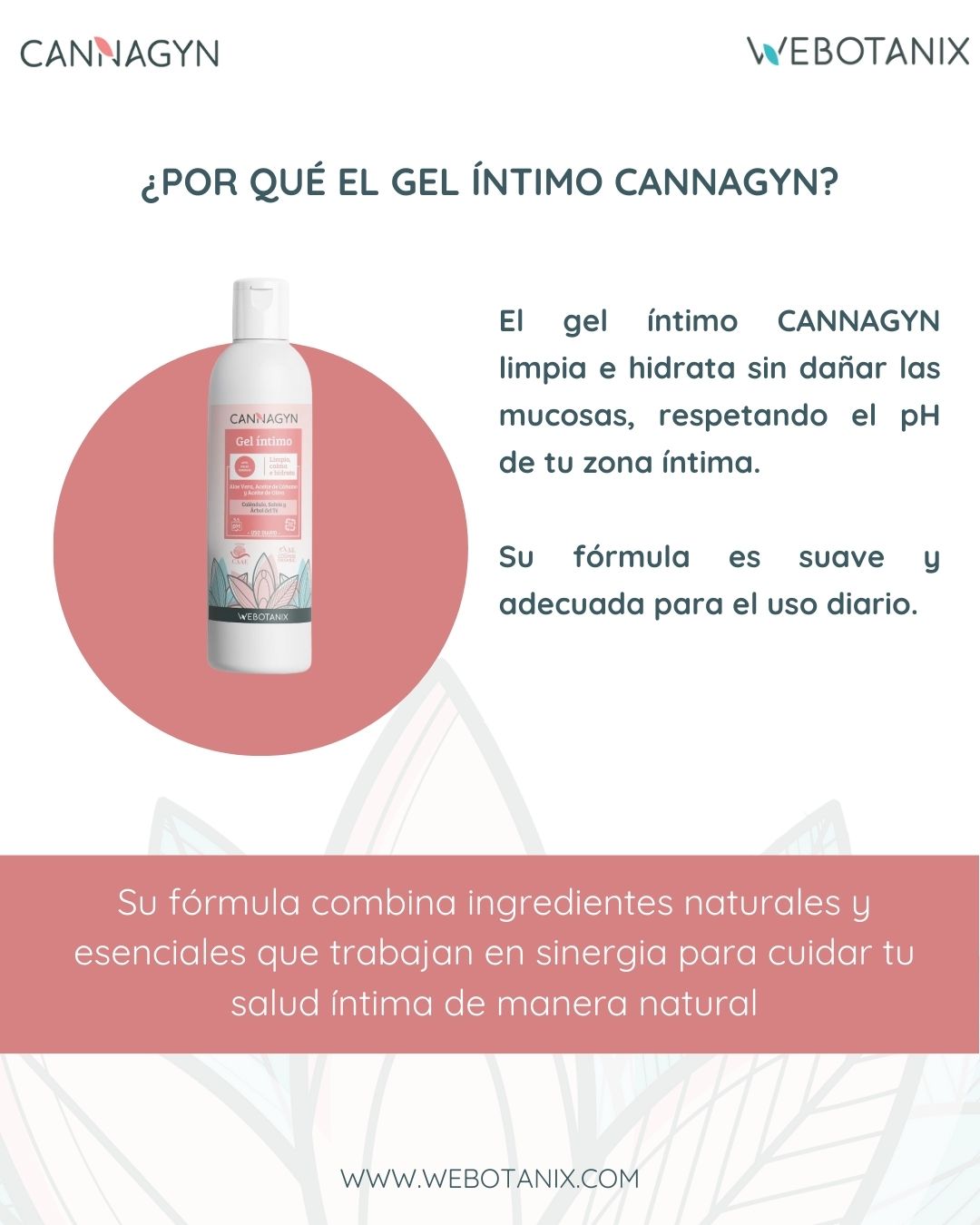 Webotanix Cannagyn Gel intimo BIO 250 ml pH naturale