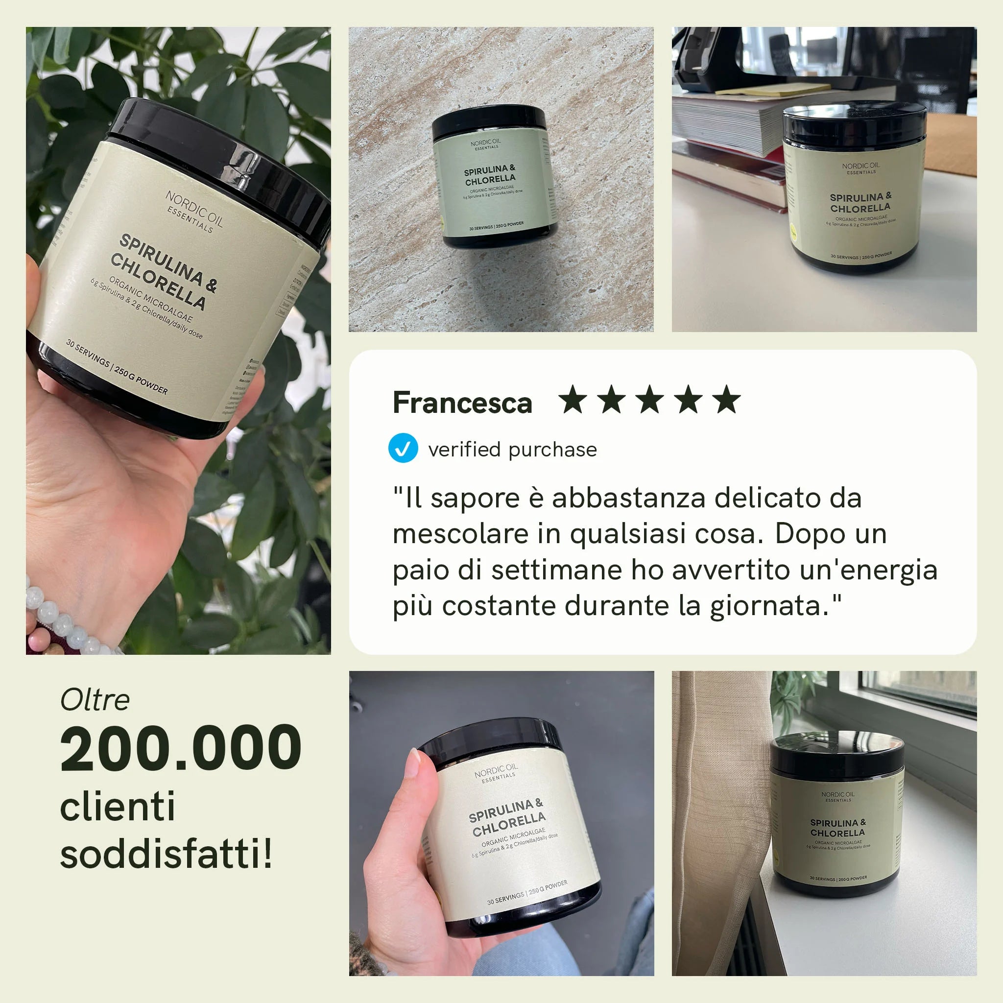 Nordic Oil spirulina e clorella polvere bio 250g