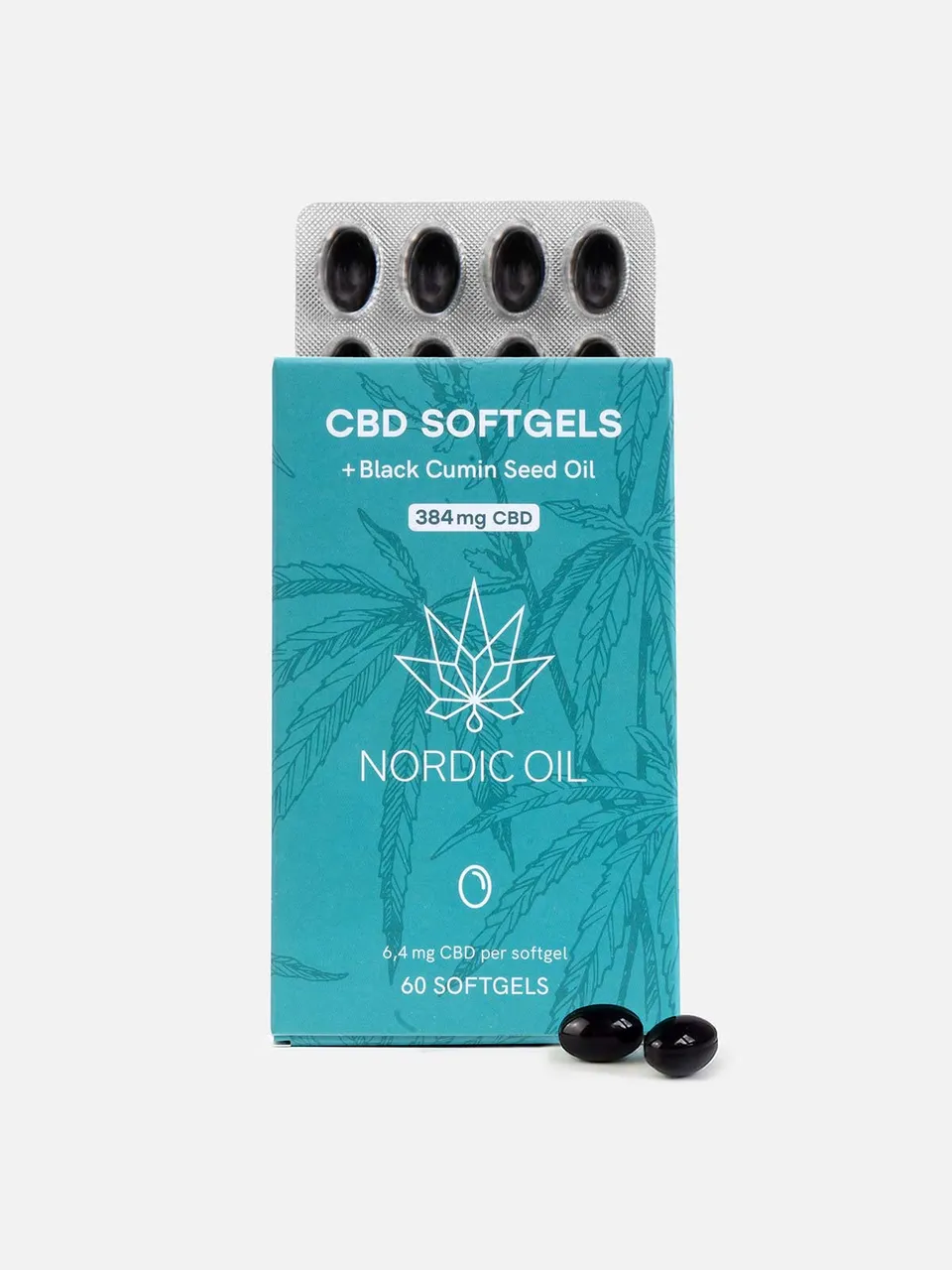 Nordic Oil CBD Capsules capsule CBD 384mg 60 capsule microdosaggio