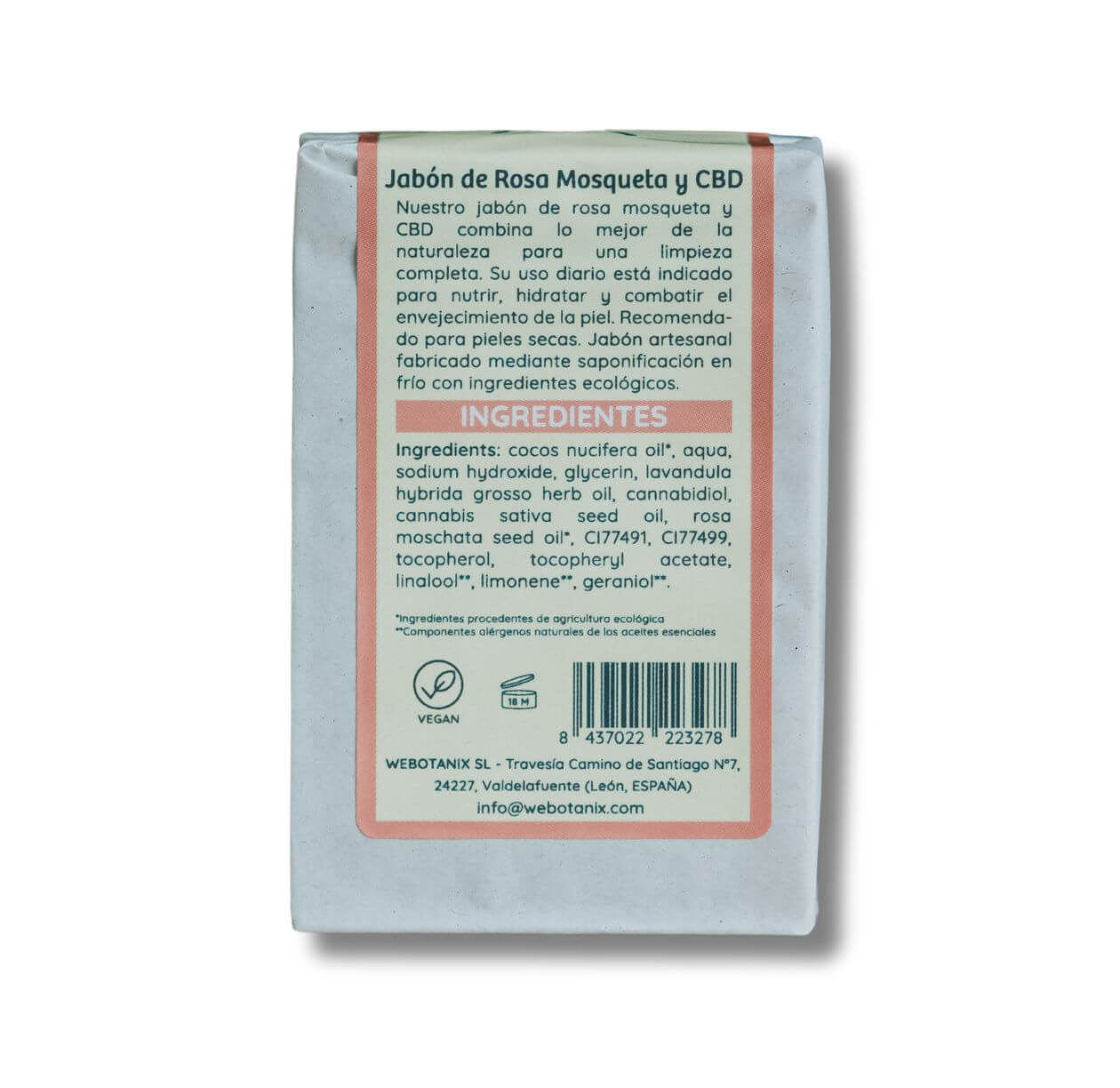 Webotanix Rosa Mosqueta sapone solido BIO 100 g CBD