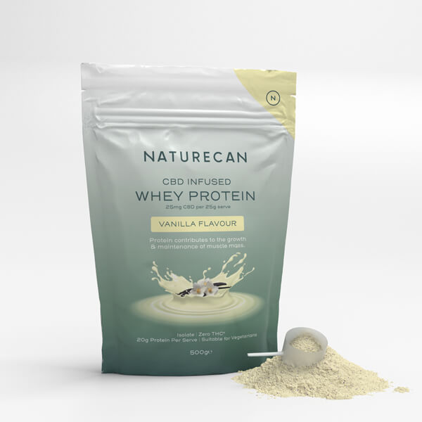 Naturecan Protein Whey Proteine CBD Vaniglia 500g 25mg