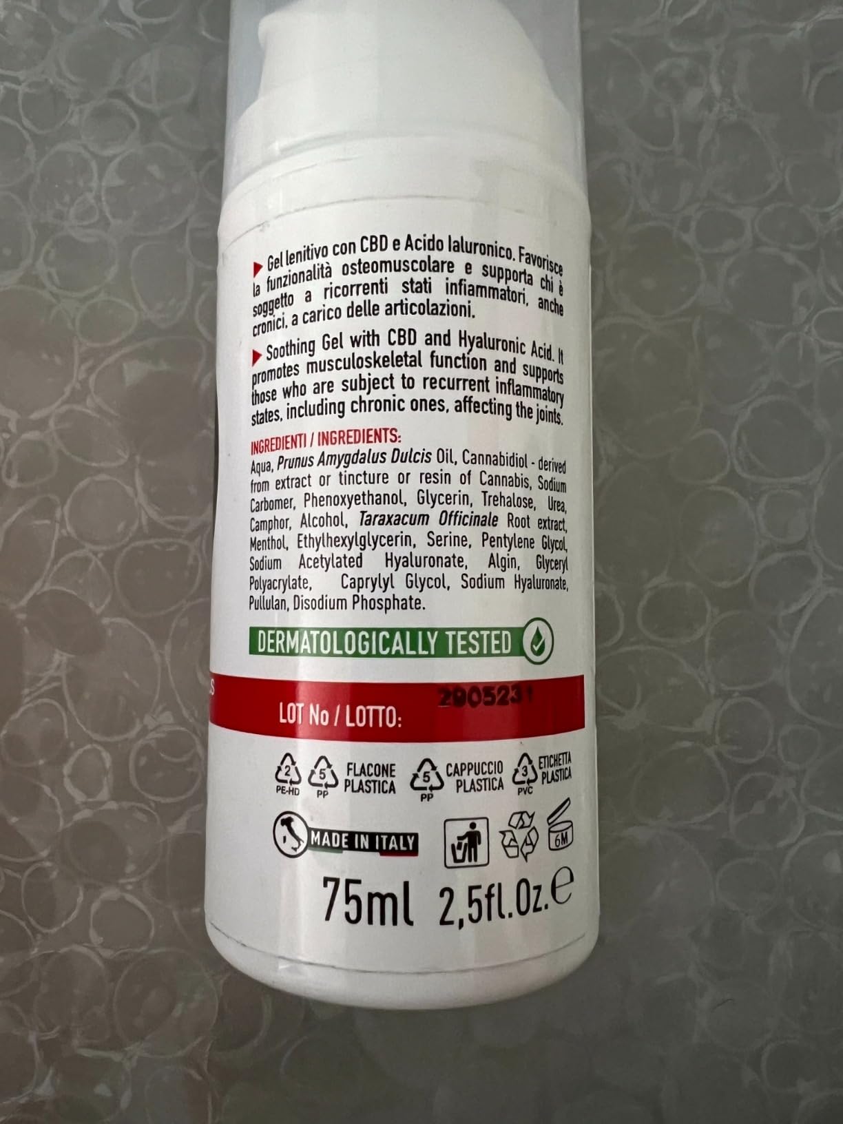 Eusphera Creme CBD crema riscaldante muscoli 75 ml
