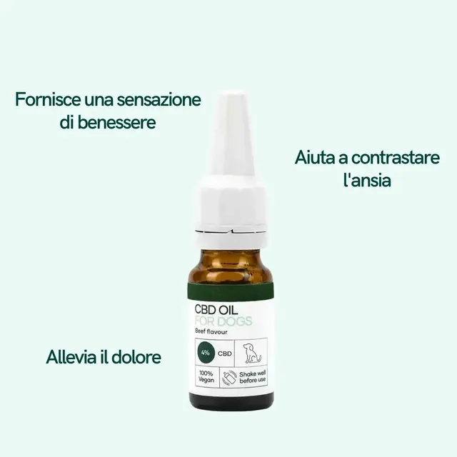 Nordic Oil CBD Oil Plus olio cani gusto manzo calmante